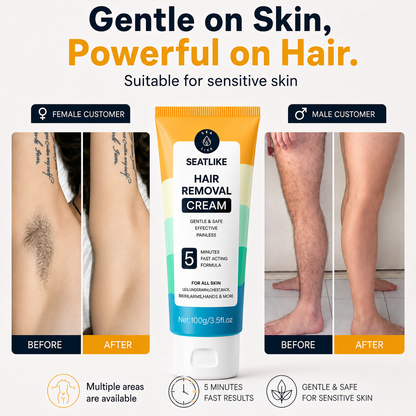 Gentle Body Hair Removal Cream For Chest, Arms, Legs & Underarms · Aloe & Olive-FD6U