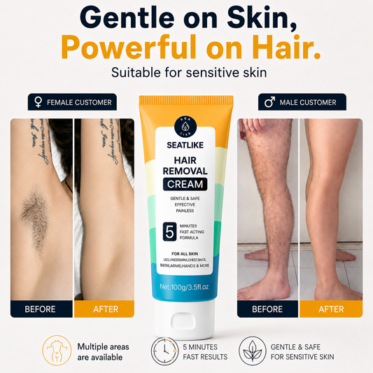 Gentle Body Hair Removal Cream For Chest, Arms, Legs & Underarms · Aloe & Olive-FD6U