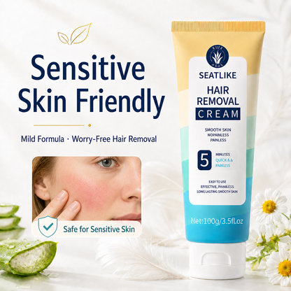Gentle Body Hair Removal Cream For Chest, Arms, Legs & Underarms · Aloe & Olive-FD6U