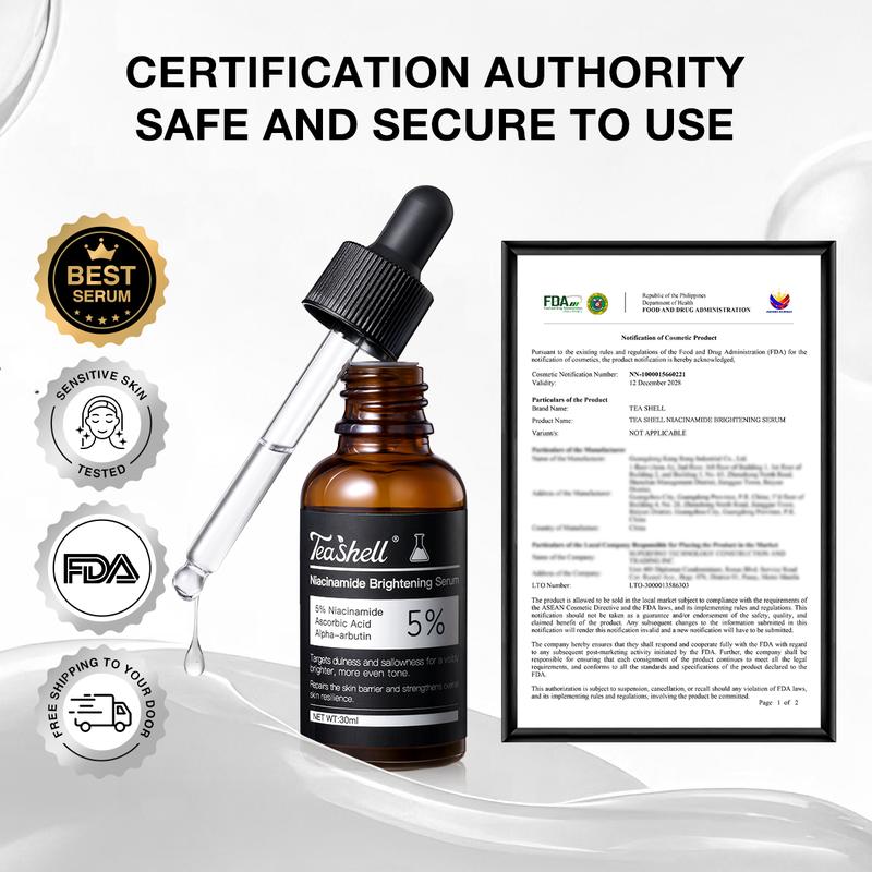 【JMCY × Teashell】Whitening Serum 5% Niacinamide🌿|Reduces Dark Spots, Brightens Skin,  Suitable for Sensitive Skin-918