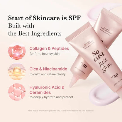【SEATLIKE】No Cast Just Glow Collagen Sunscreen 🌿| Fast Absorbing, Water & Sweat Resistant,Oil Free Sunscreen for Sensitive Skin-918