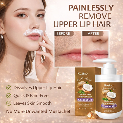 Coconut Depilatory Cream| Fast, Easy Hair Removal for Smooth, Soft-Feeling Skin-A