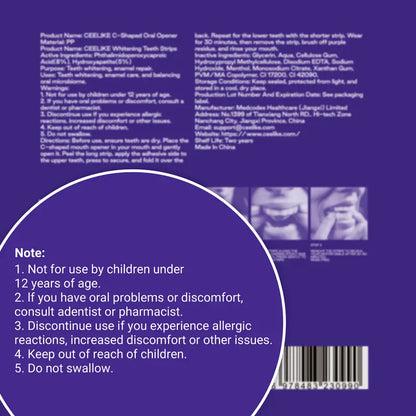 【CEELIKE】 Purple Teeth Whitening Strips🌿 | Non Sensitive Teeth Whitening,Peroxide Free-918