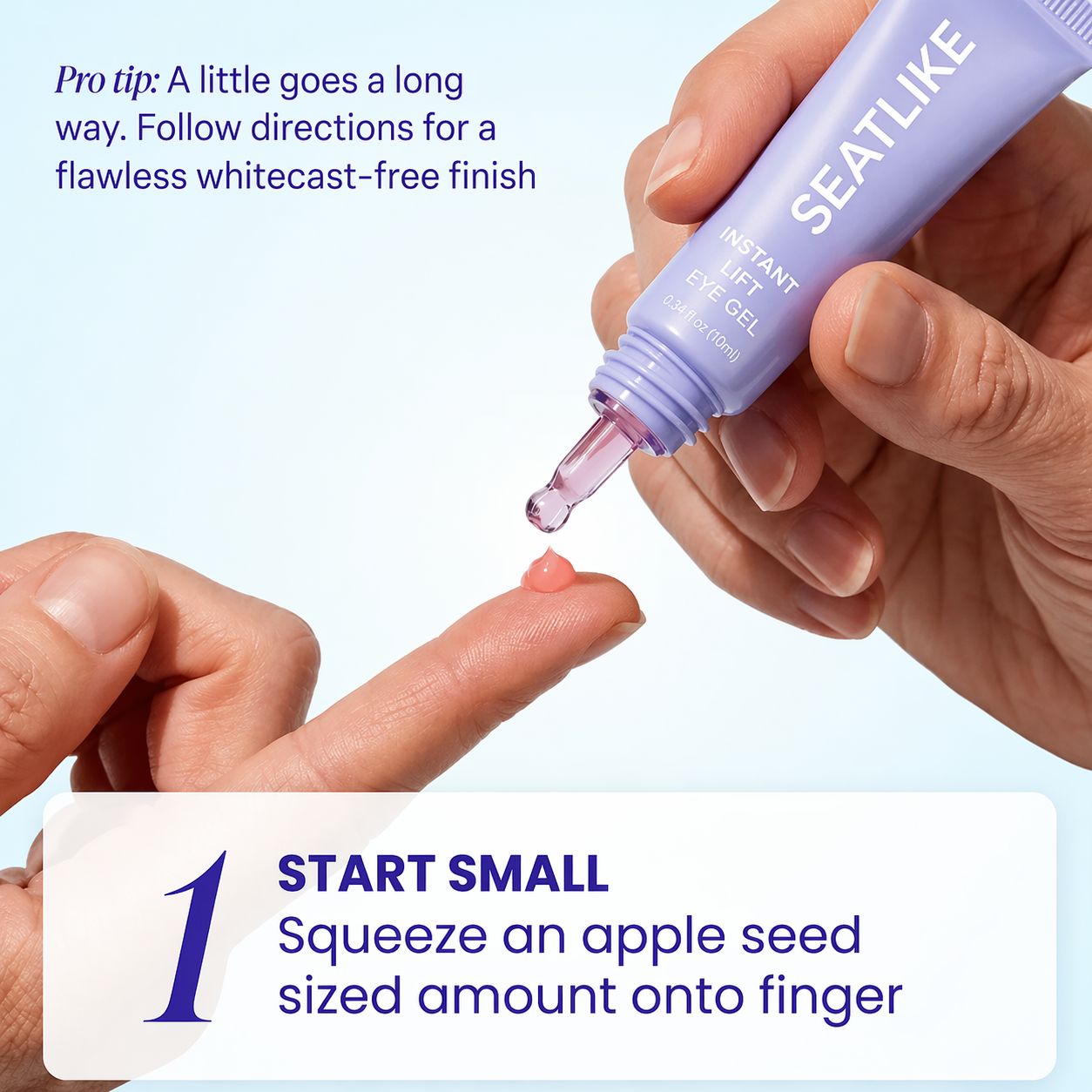 NEW! SEATLIKE Instant Lift Eye Gel - For Puffiness & Bags, Wrinkles, Fine Lines and Dark Circles, Anti Aging Skin Care for Men & Women with Collagen Targeting Biotech-9SLL