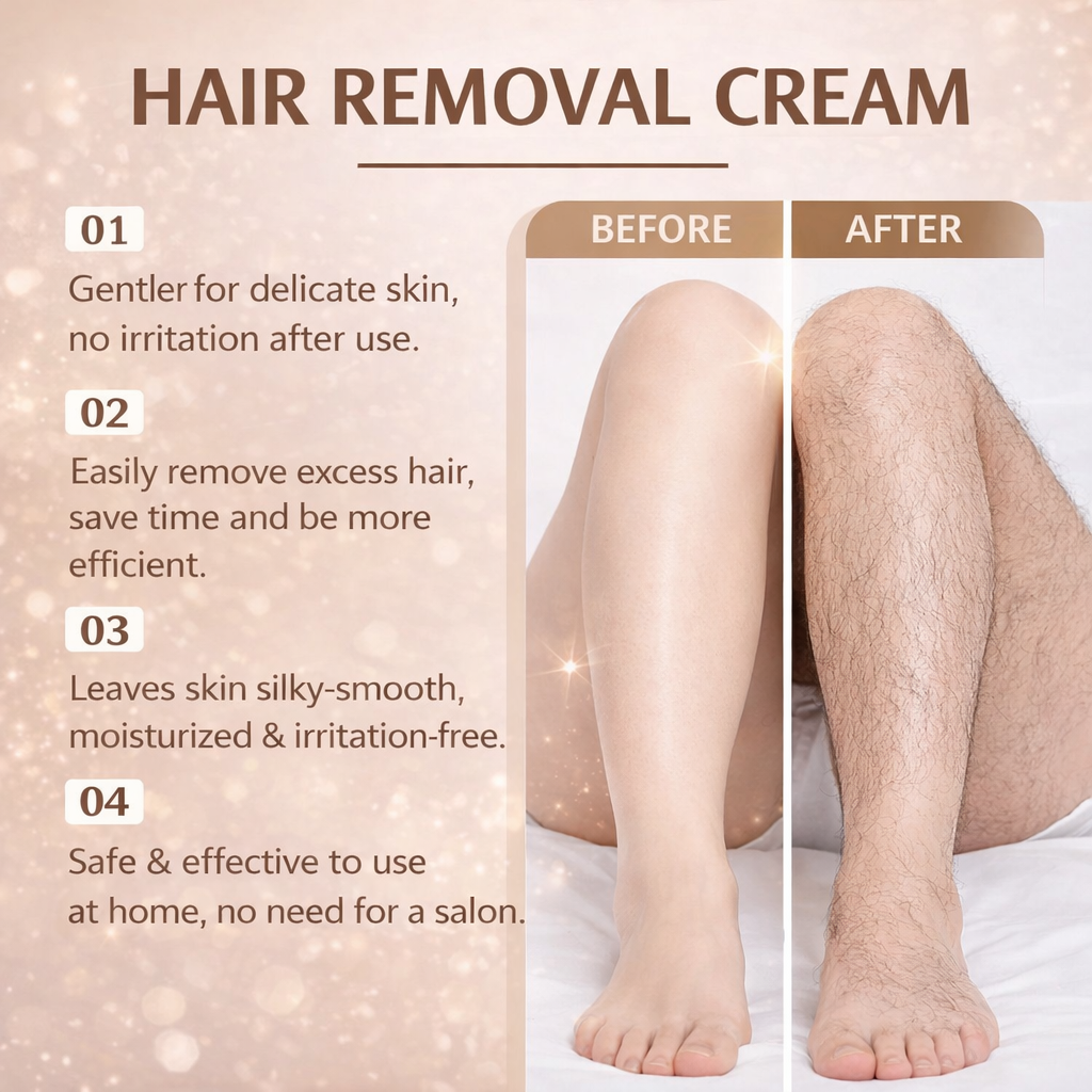 Coconut Depilatory Cream| Fast, Easy Hair Removal for Smooth, Soft-Feeling Skin-A