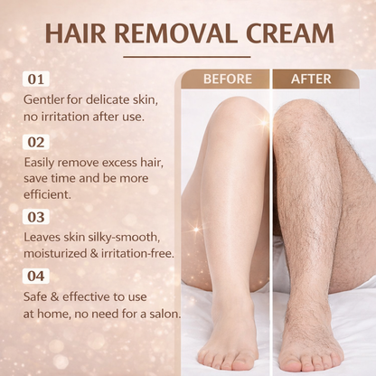 Coconut Depilatory Cream| Fast, Easy Hair Removal for Smooth, Soft-Feeling Skin-A