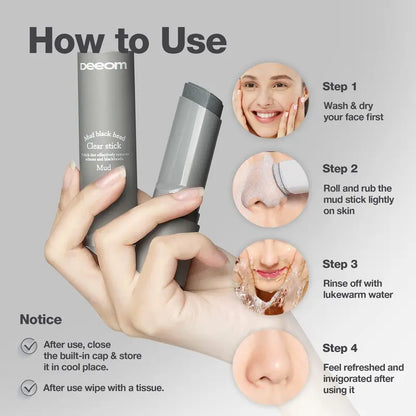 Alaska Volcano Pore Clay Stick |Clogged Pores? Fix Them in 10 Minutes.-A