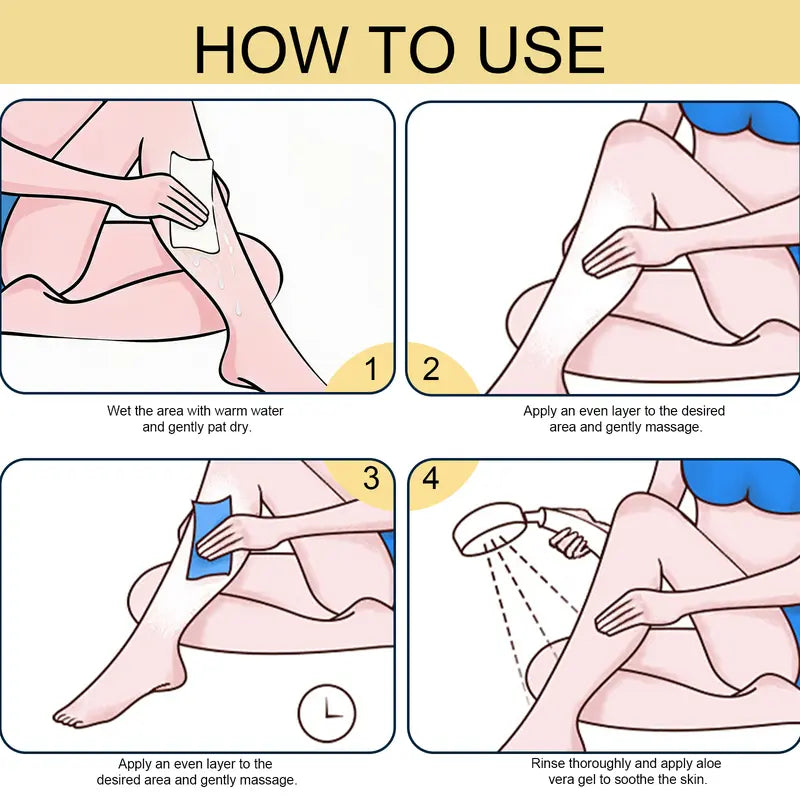 Gentle Body Hair Removal Cream For Chest, Arms, Legs & Underarms · Aloe & Olive-FD6U
