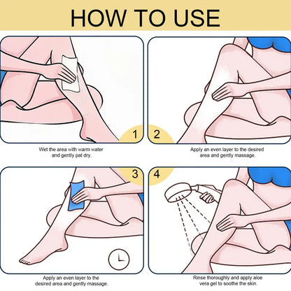 Gentle Body Hair Removal Cream For Chest, Arms, Legs & Underarms · Aloe & Olive-FD6U